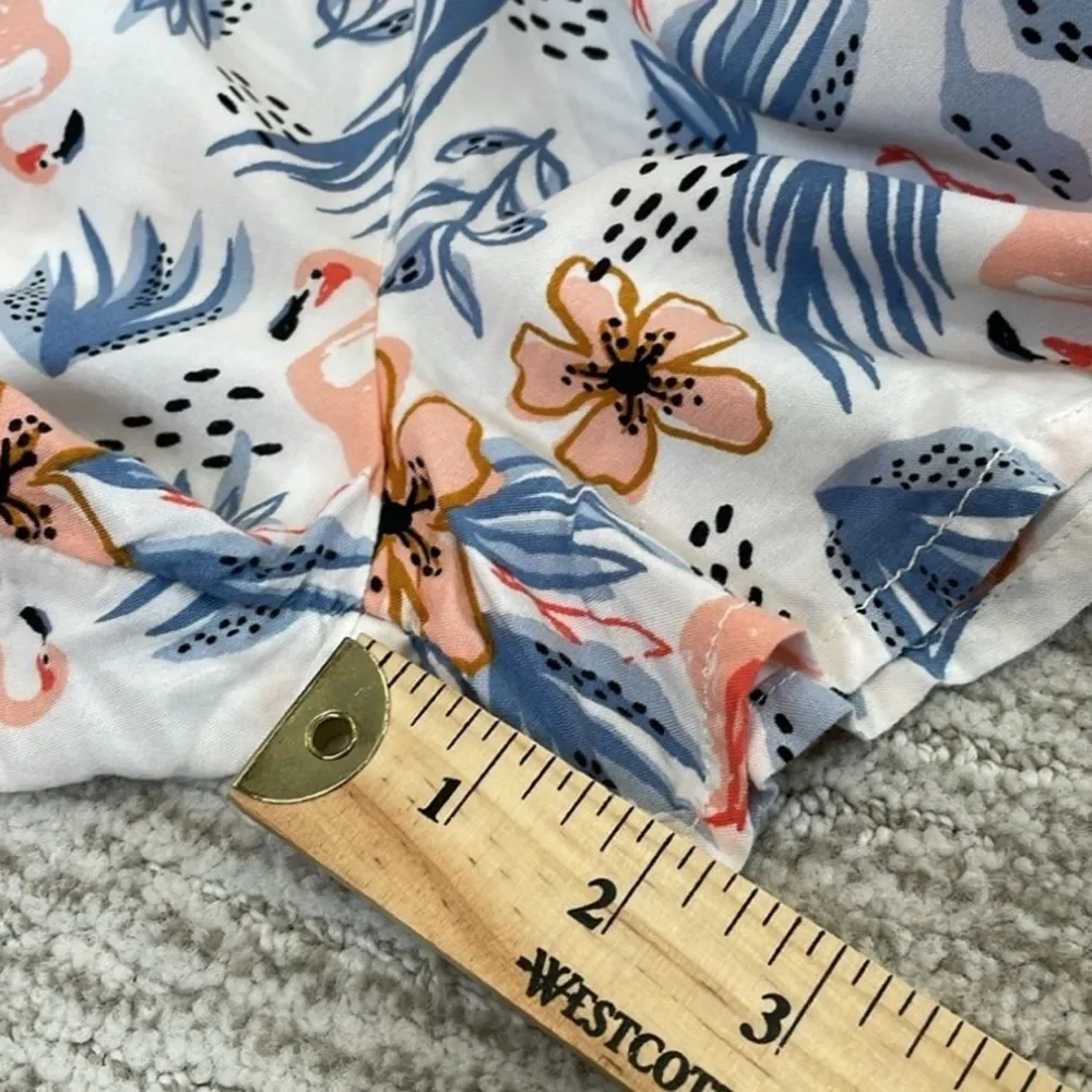 Tucker & Tate Bundle Girls Size XL Ruffle Tank Dress & Floral Flamingo Romper